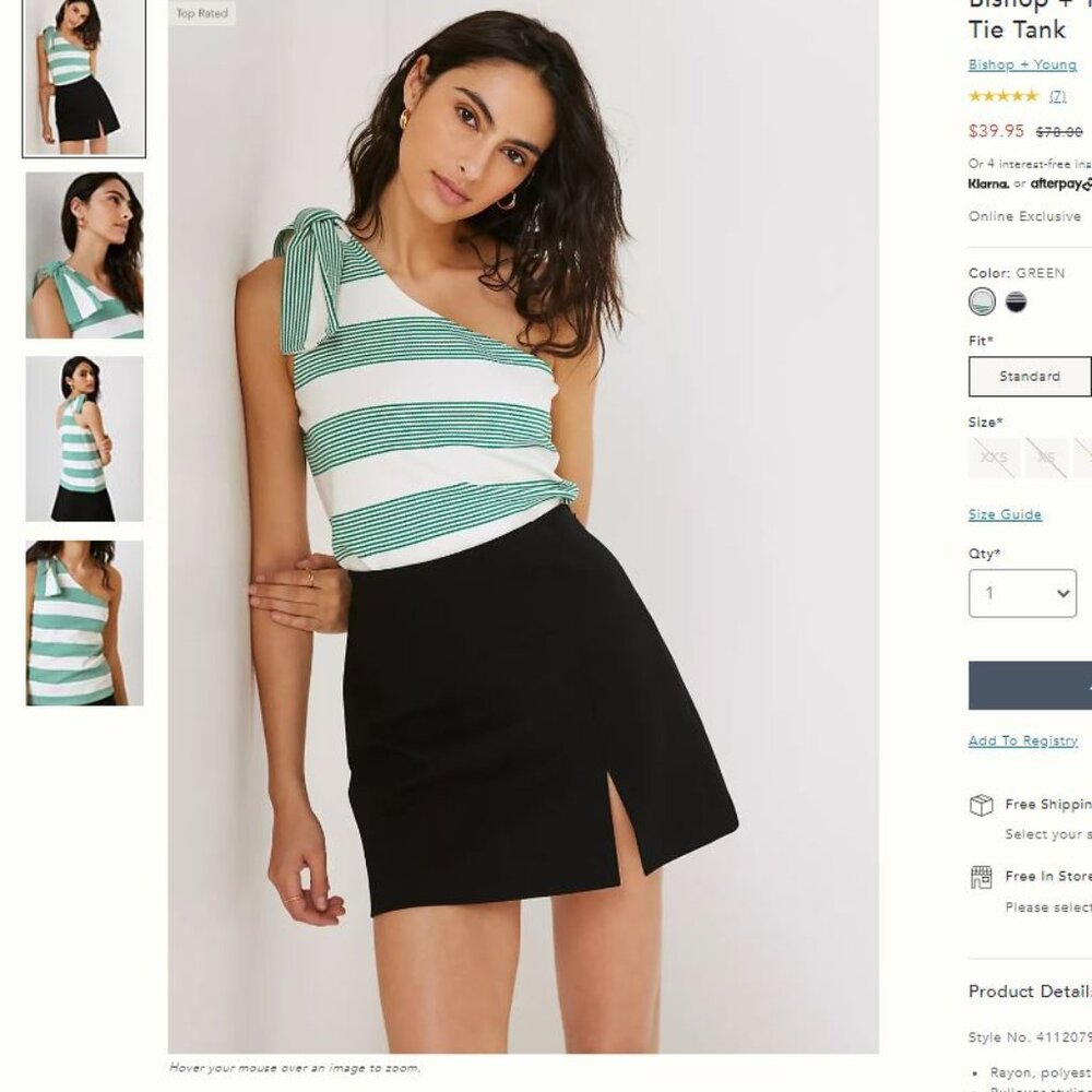 Anthropologie Bishop & Young Tank- Never Worn